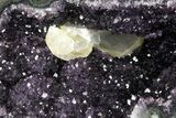 Purple Amethyst Geode With Calcite Crystals - Artigas, Uruguay #153439-3
